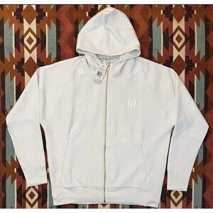 $110 Adidas Patrick Mahomes ZNE White Hoodie Jacket IT4312 Men’s Large